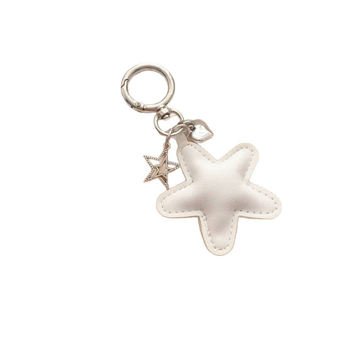 Premium leather starfish bag charm, also functions as a key holder; a stylish and unique gift.