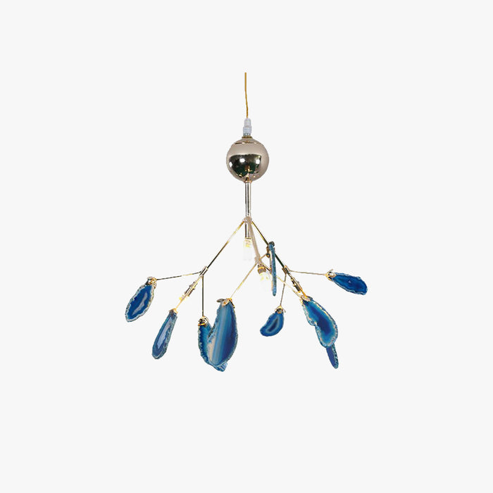 Colorful LED Chandelier light, a modern ceiling fixture for living room decor.
