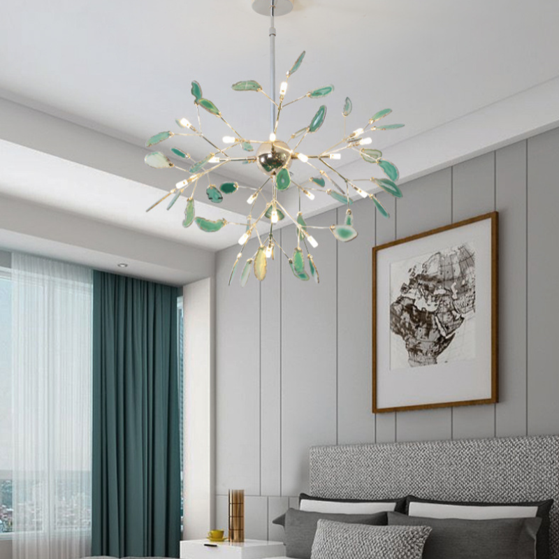 Premium modern LED chandelier, with a dazzling colorful display for elegant home decor.