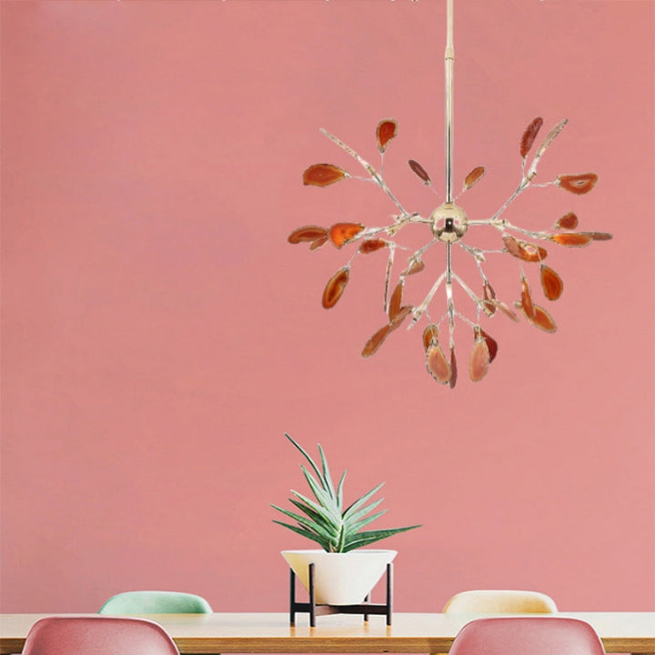 Colorful LED metal lamp chandelier, a focal point modern ceiling fixture for bedrooms.