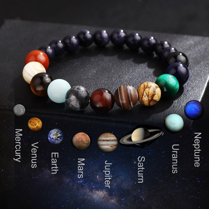 Colorful natural stone beaded bracelet for women, an elastic fashion accessory. Perfect gemstone jewelry.