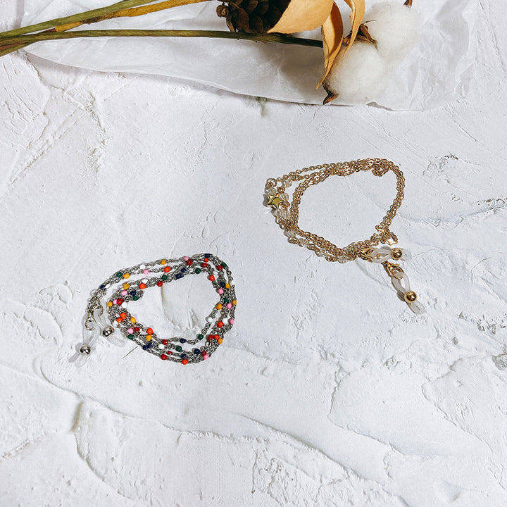 Stylish Eyewear Strap: Brightly colored, fashionable eyeglass chain to keep your reading glasses or sunglasses secure.