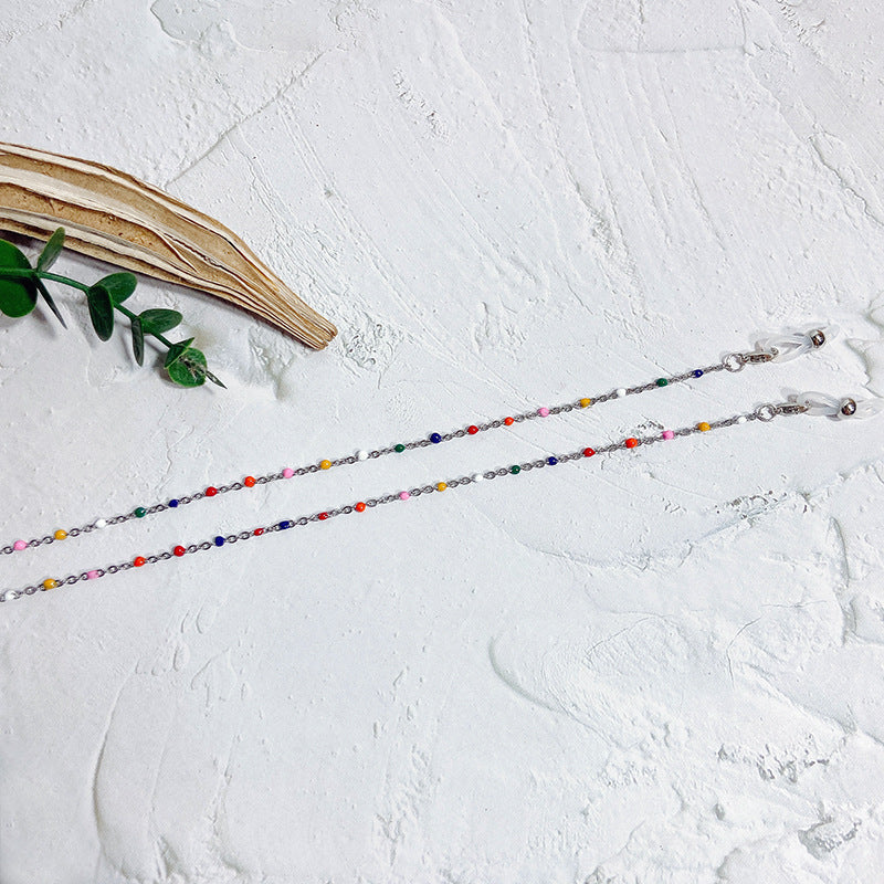 Fashionable Reading Glasses Strap: Unisex colorful eyeglass chain for reading glasses or sunglasses, prevents loss and adds style.