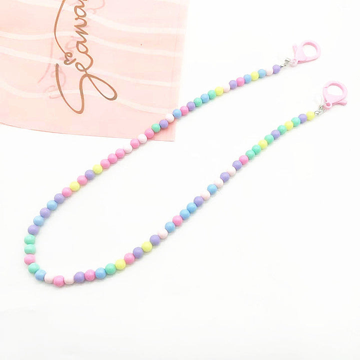 Secure colorful glasses strap chain, keeping eyewear safe & accessible. Practical unisex eyeglass lanyard.