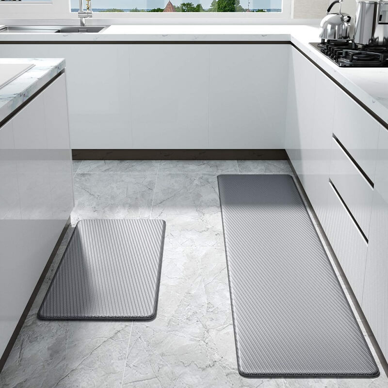 PVC kitchen mat, anti-slip and waterproof, providing excellent comfort and floor protection.
