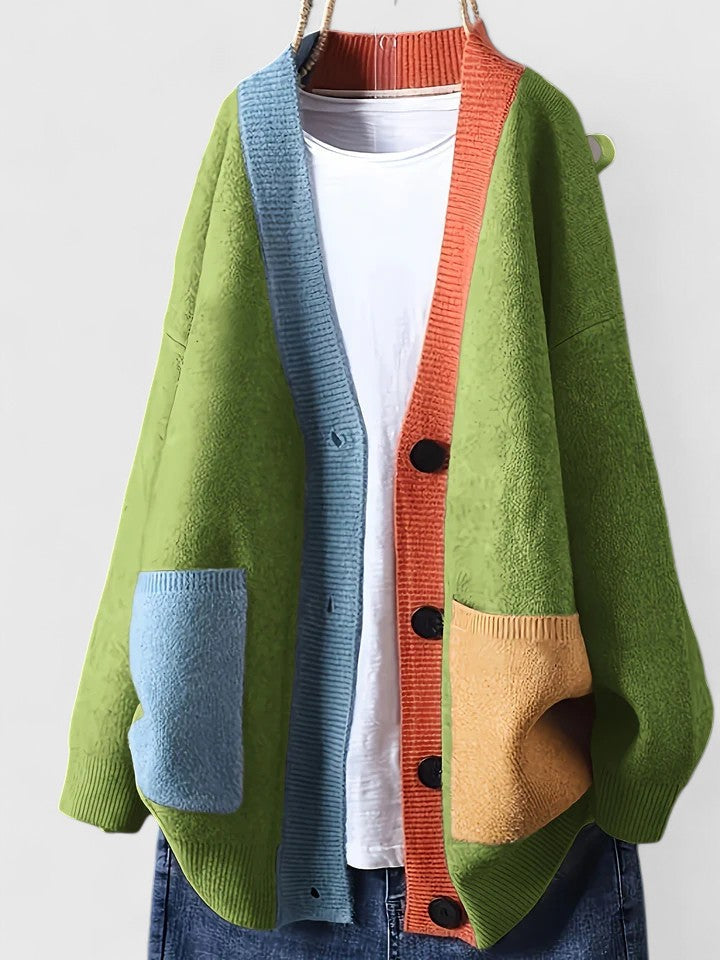 Cozy women's relaxed fit open front cardigan, comfortable for everyday wear and casual outfits.