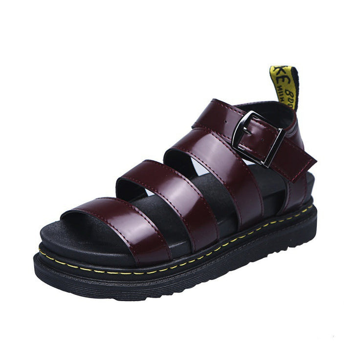 Women's comfortable platform sandals with elegant ankle strap & chunky heel. Stylish strappy design for summer.