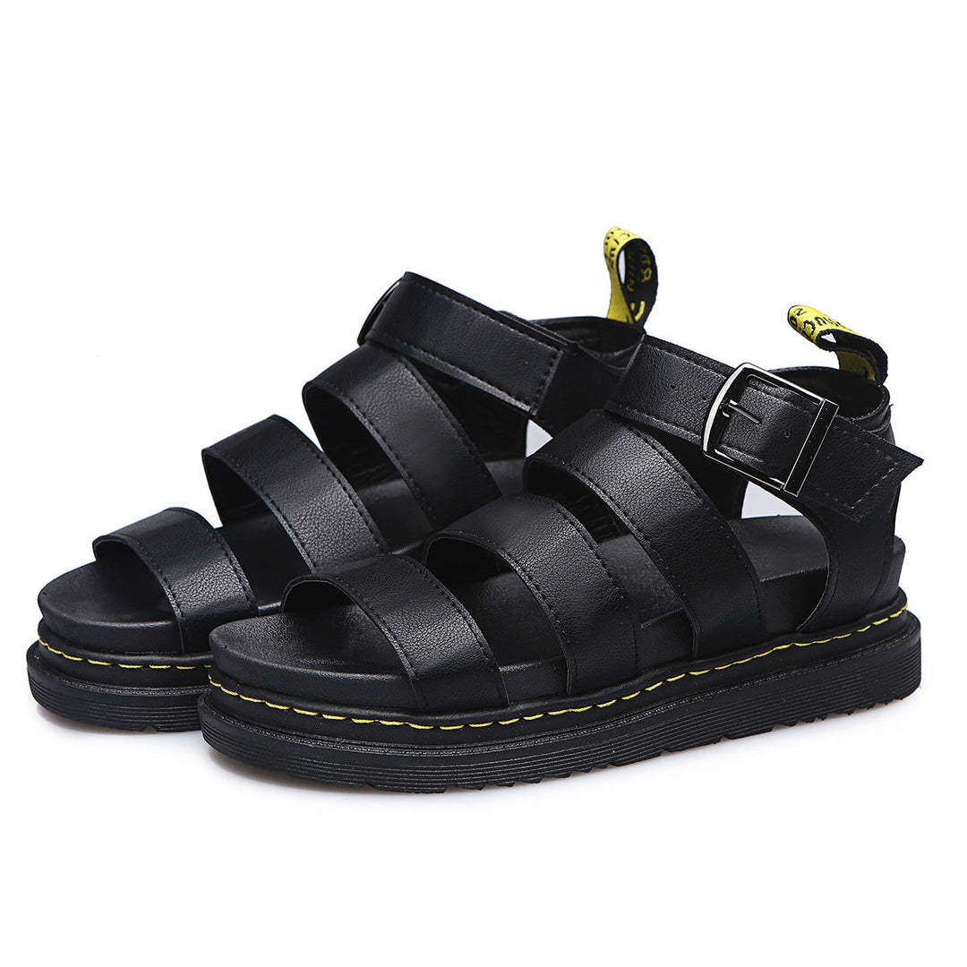 Fashionable women's strappy platform sandals, designed for comfort with a chunky heel. Perfect summer dressy shoes.