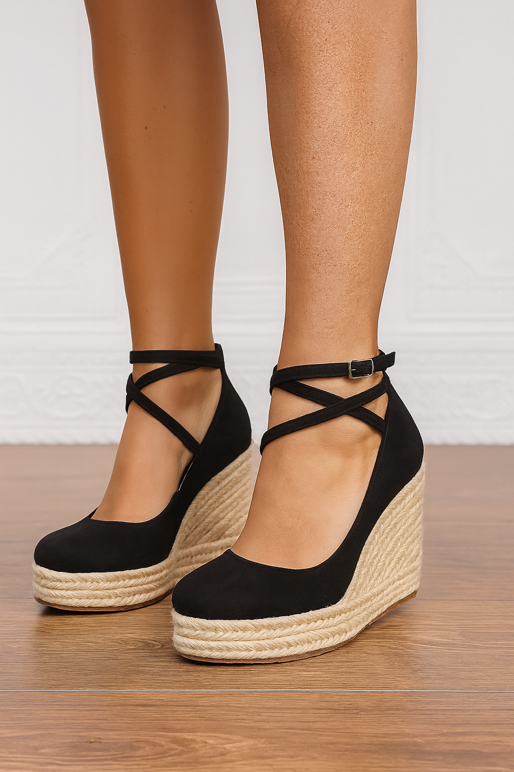 Comfortable women's strappy flat sandals with an open toe and ankle strap, ideal for summer casual and everyday wear.
