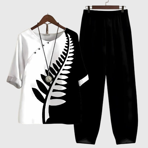 Solid color women's two-piece set, a versatile casual outfit offering comfort for spring & summer style.