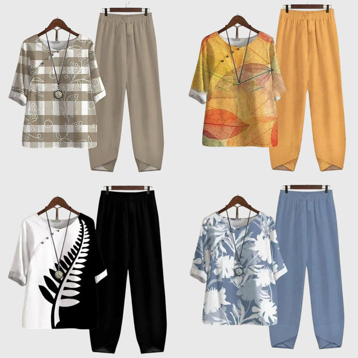 Stylish women's two-piece set, a comfortable casual outfit for spring & summer fashion, perfect loungewear.