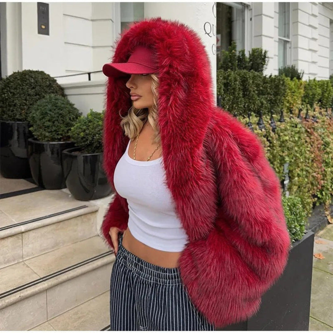 Versatile women's comfy hooded long sleeve coat. A stylish jacket for elegant fall and winter outerwear fashion.