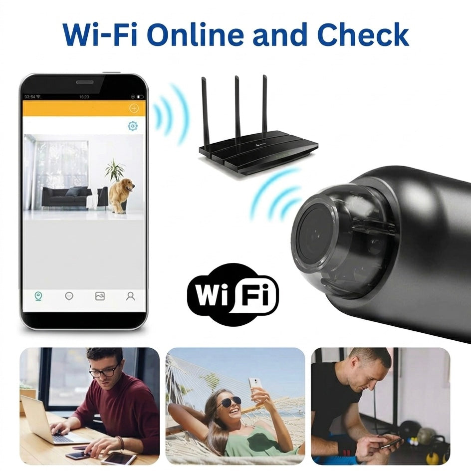 High-definition 1080P compact WiFi security camera providing clear video and reliable night vision protection.