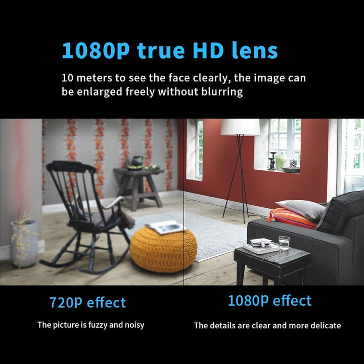 High-definition 1080P indoor security camera with advanced night vision for reliable 24/7 home security.