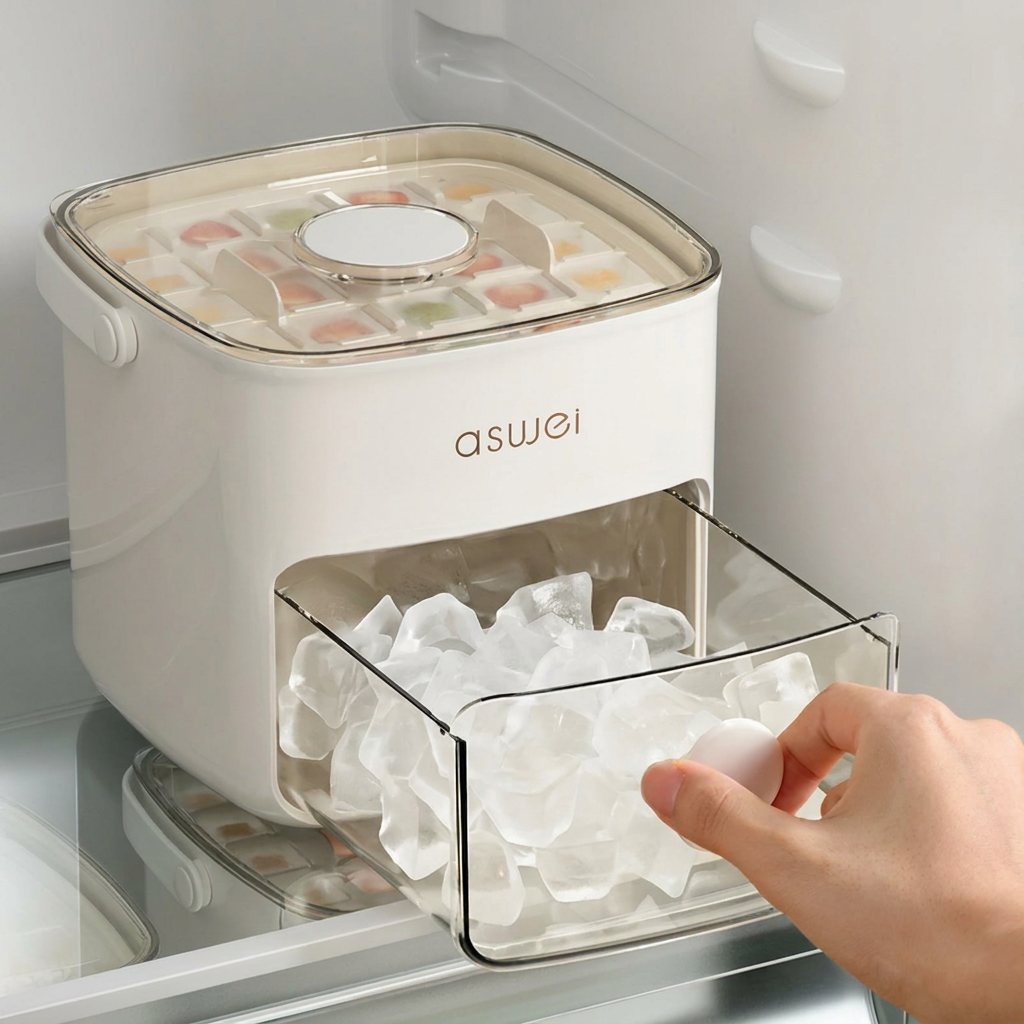 Portable automatic ice machine, model WC2026. Countertop ready, ideal for parties & daily fresh ice.