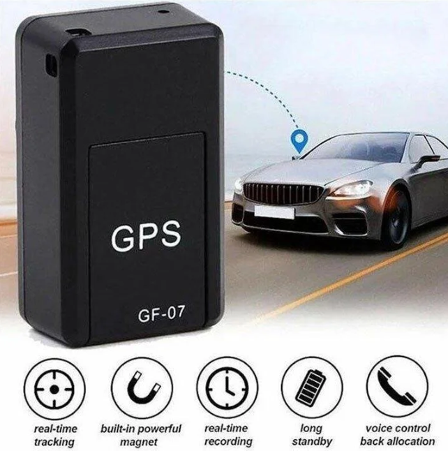 Long battery life GPS car tracker device for continuous real-time vehicle security monitoring.