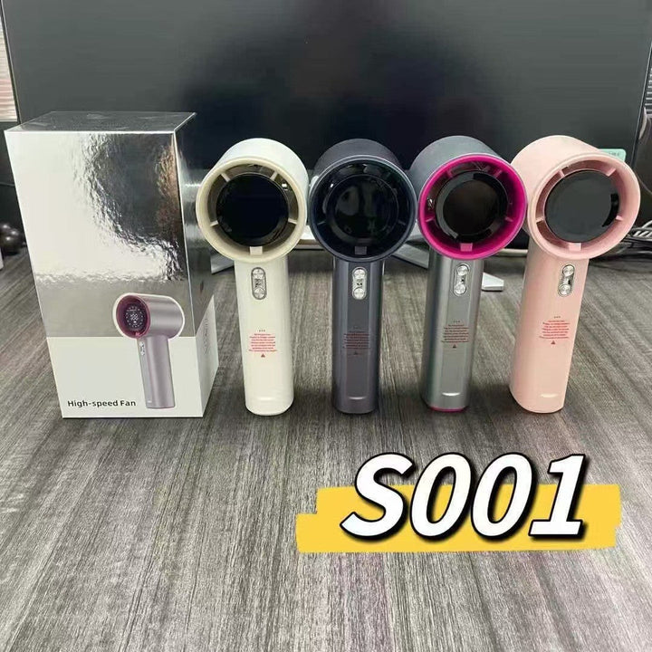 Portable cordless hair dryer, perfect for travel. Features digital display & fast drying for styling.