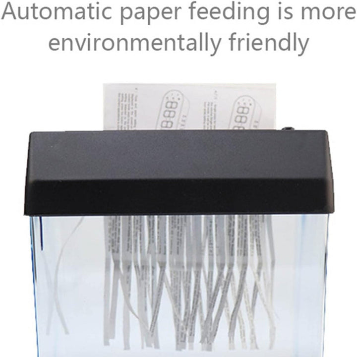 Mini electronic shredder, ideal for personal data protection in small offices.