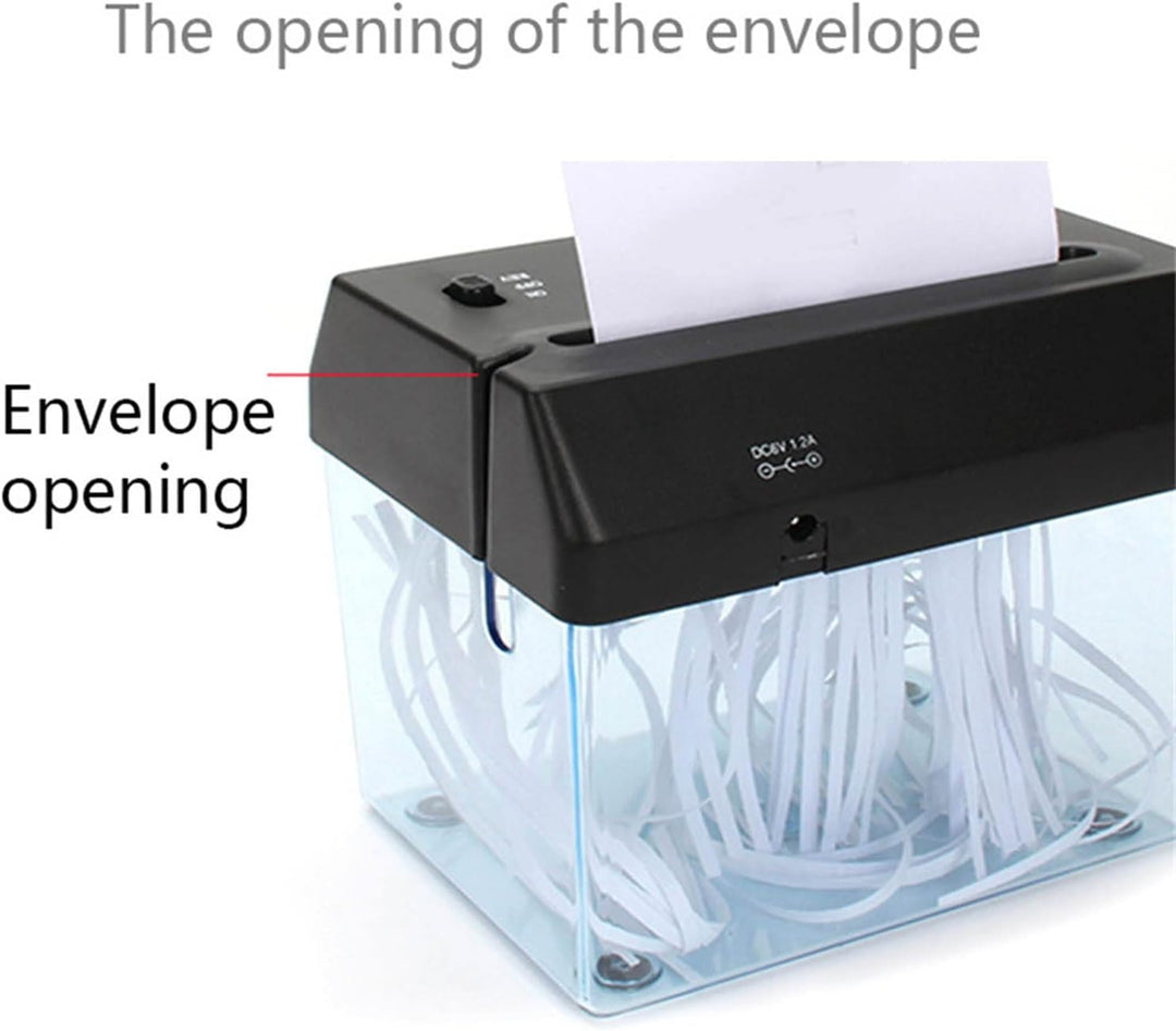 Quiet desktop shredding machine ensuring document security for home and office.