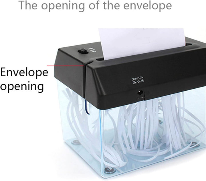 Quiet desktop shredding machine ensuring document security for home and office.