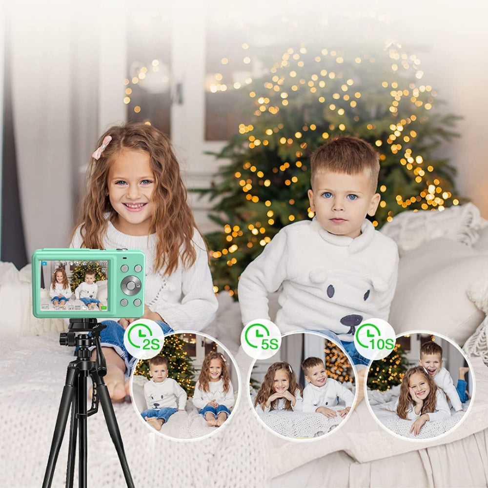 Compact digital camera for teens, 44MP 1080P with 16X zoom. Perfect portable vlogging gadget.