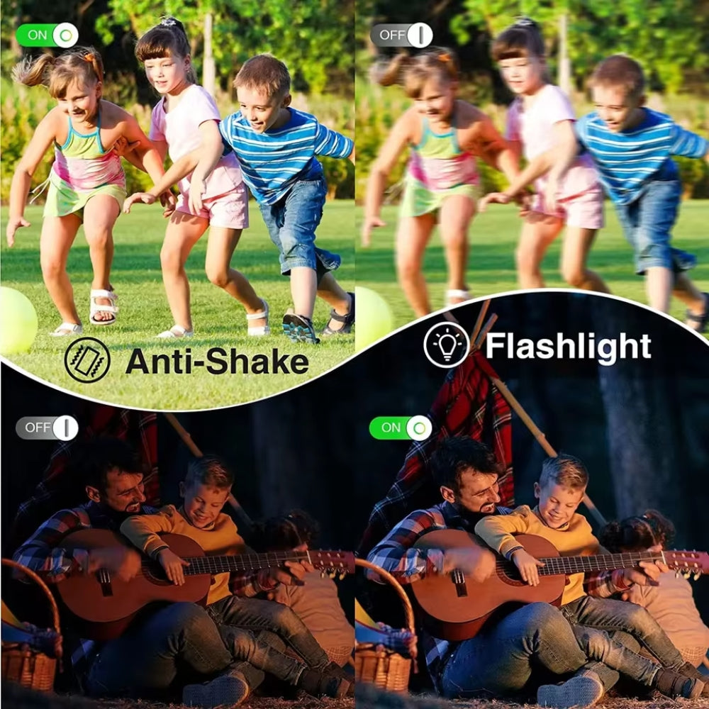 Sleek compact 44MP digital camera for teens, featuring 1080P video, 16X zoom & rechargeable battery.
