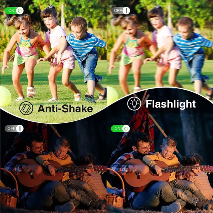 Sleek compact 44MP digital camera for teens, featuring 1080P video, 16X zoom & rechargeable battery.