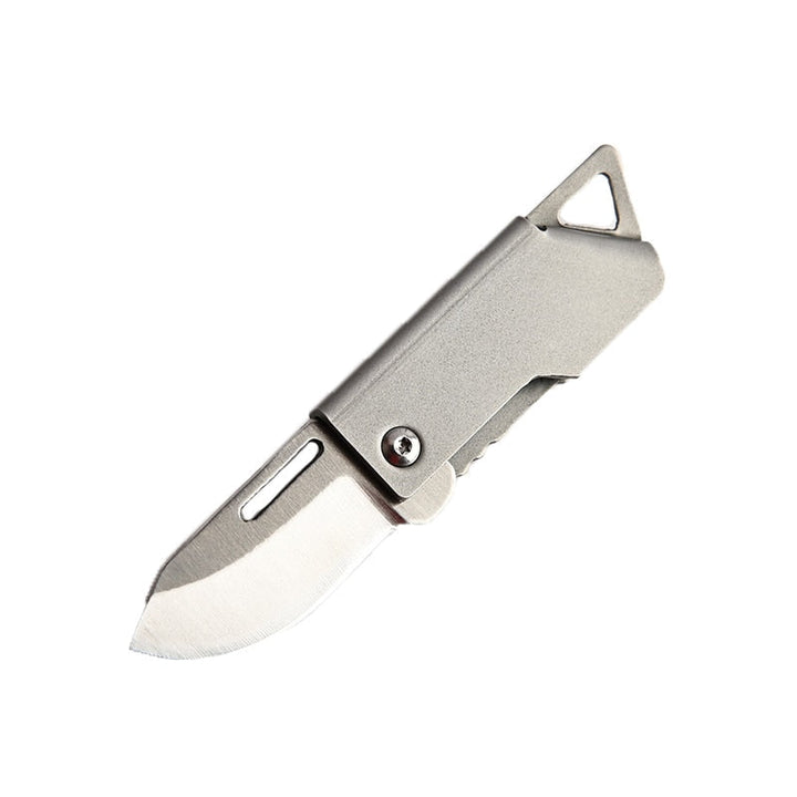 Compact foldable D2 steel survival mini knife. Stainless steel pocket knife for EDC, camping, hiking outdoor gear.