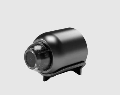 Wireless HD security camera, compact design, perfect for indoor monitoring with powerful night vision.