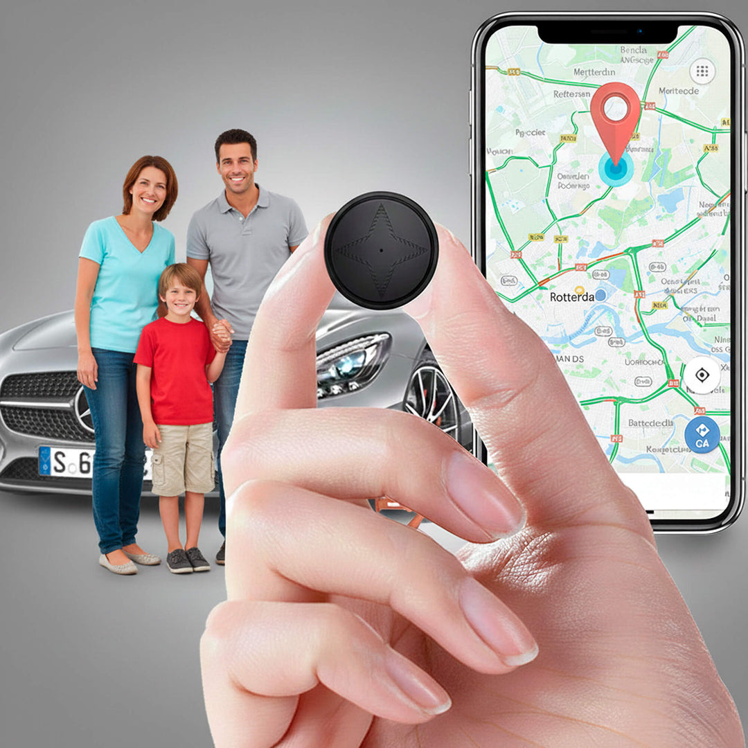 Compact magnetic GPS car tracker for real-time vehicle security & anti-theft. No subscription needed.