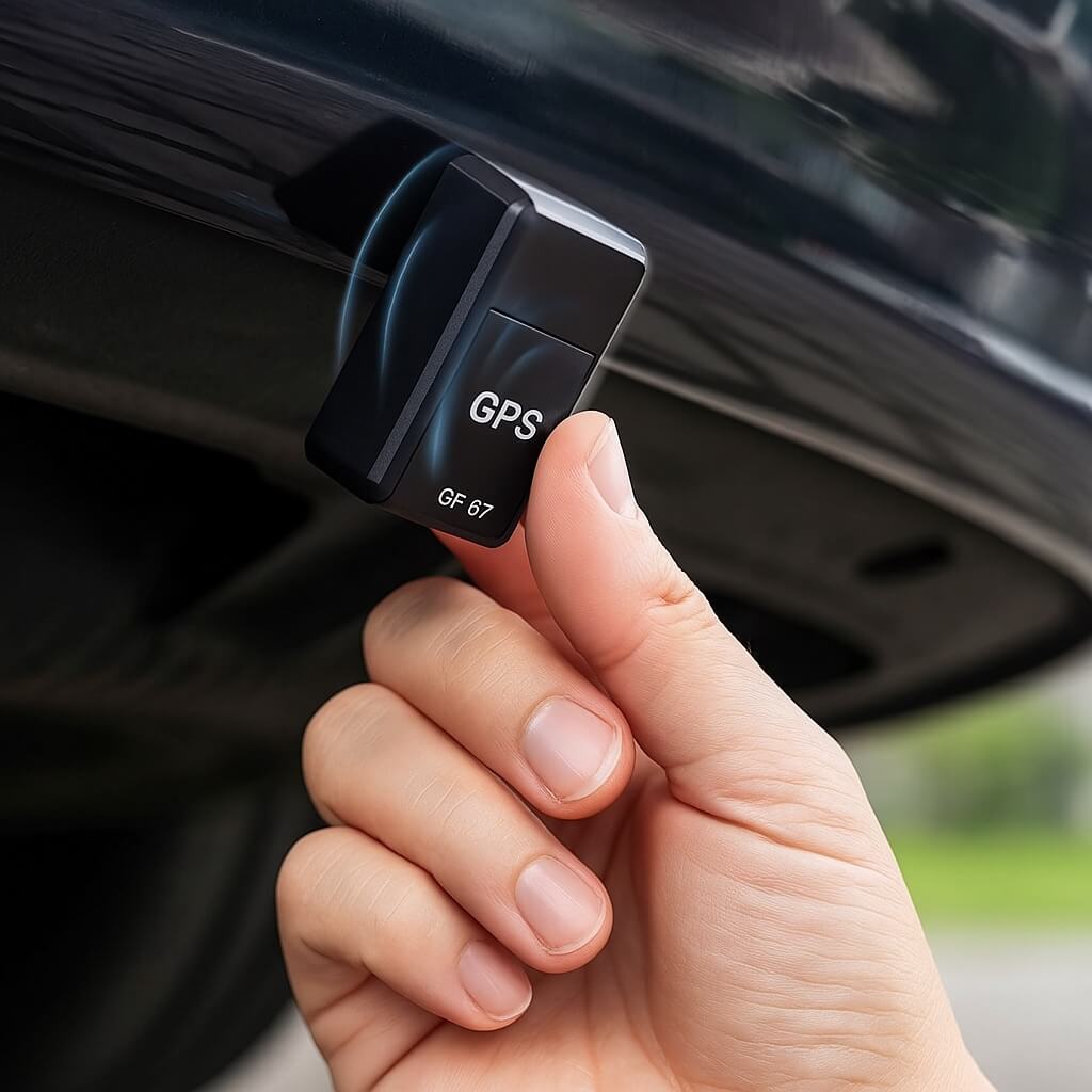 Compact magnetic GPS tracker for valuables & personal safety. Ideal for luggage tracking & anti-theft security.