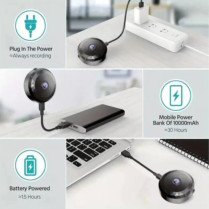 Magnetic WiFi mini camera, perfect for home security & surveillance. Easy to install for discreet monitoring.