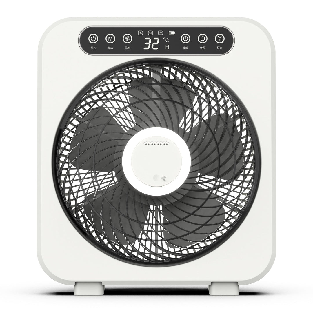 Compact personal electric cooling fan for desk, home, or office use. Portable & quiet for optimal airflow.