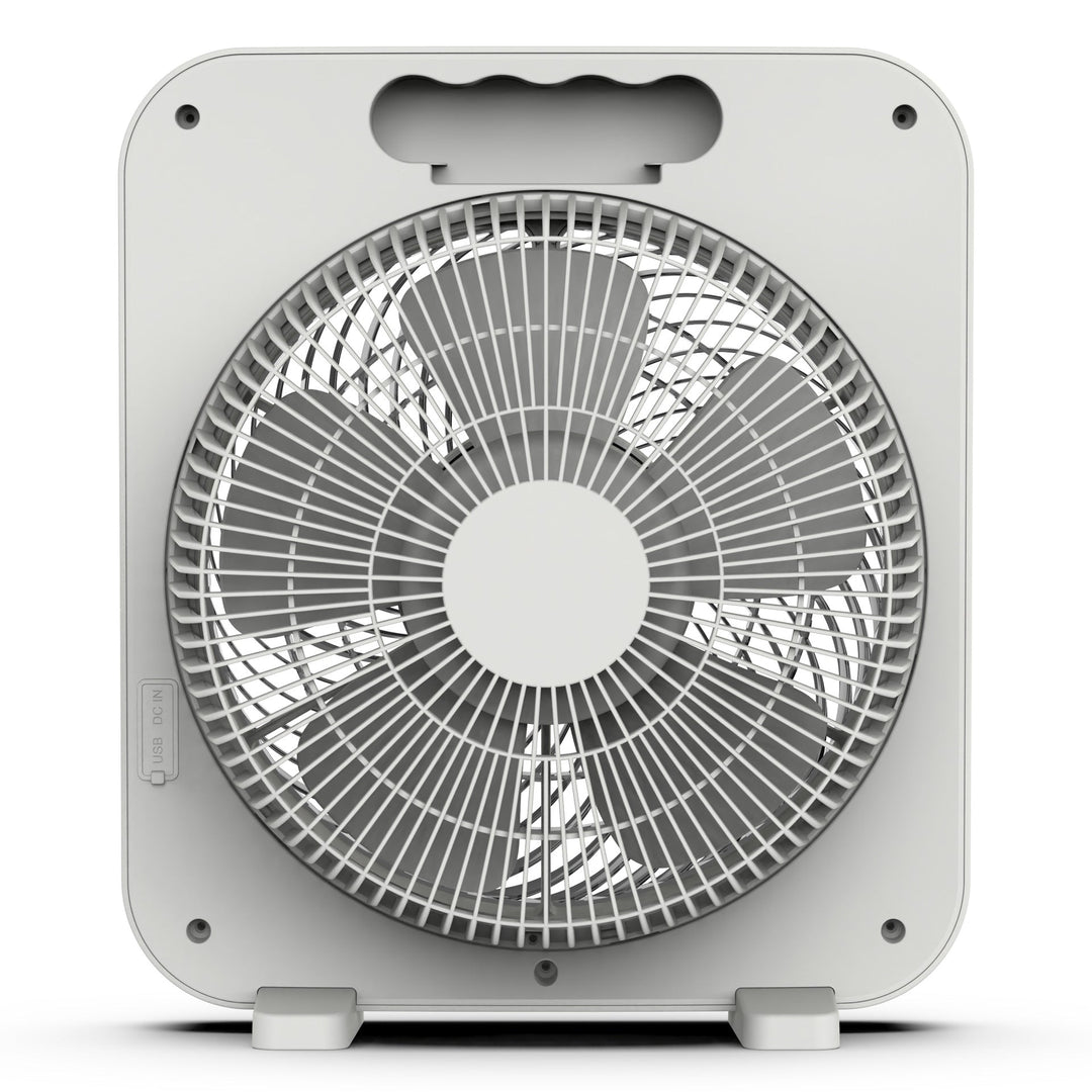 Sleek portable electric desk fan with quiet operation, perfect for personal cooling in any home or office.