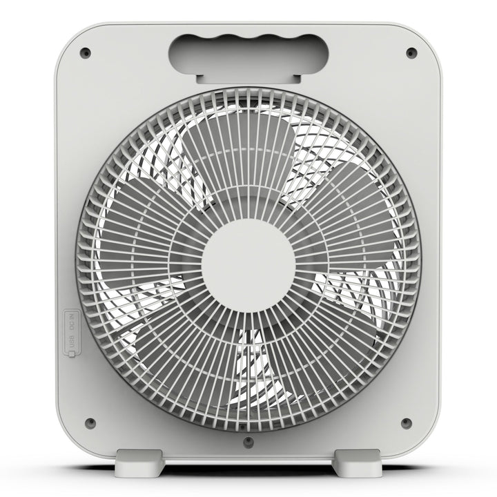 Sleek portable electric desk fan with quiet operation, perfect for personal cooling in any home or office.