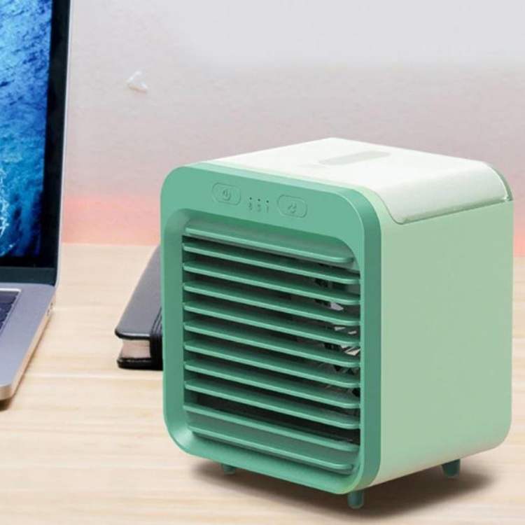 Compact portable air conditioner for personal cooling and enhanced home comfort.