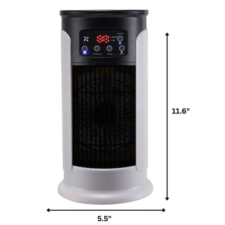 Efficient portable room cooler, compact for easy placement. Enjoy personal cooling at home or office with this evaporative AC.