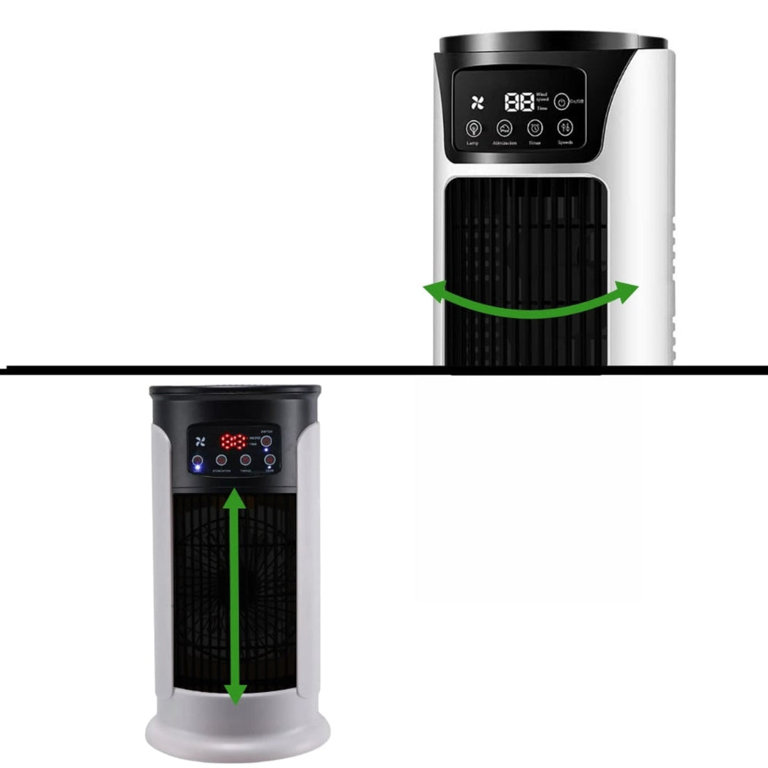 Portable & compact room cooler. Energy-efficient air conditioner for small rooms, offices, or personal cooling. Easy to use.