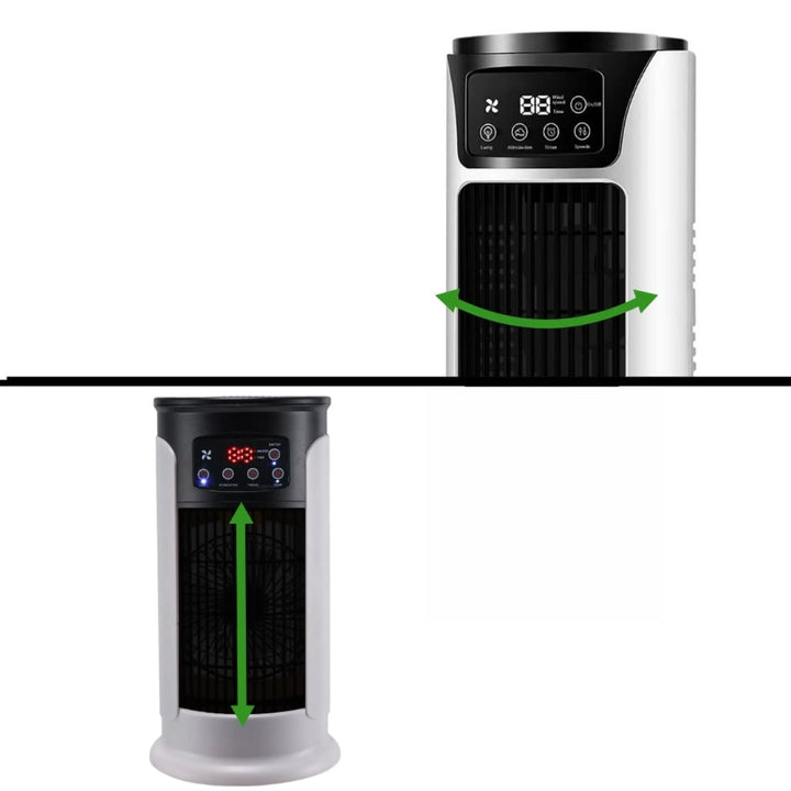 Portable & compact room cooler. Energy-efficient air conditioner for small rooms, offices, or personal cooling. Easy to use.