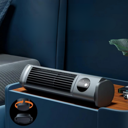 Portable 3-speed personal cooling fan for desk, office, or home. Quiet air conditioner & humidifier.