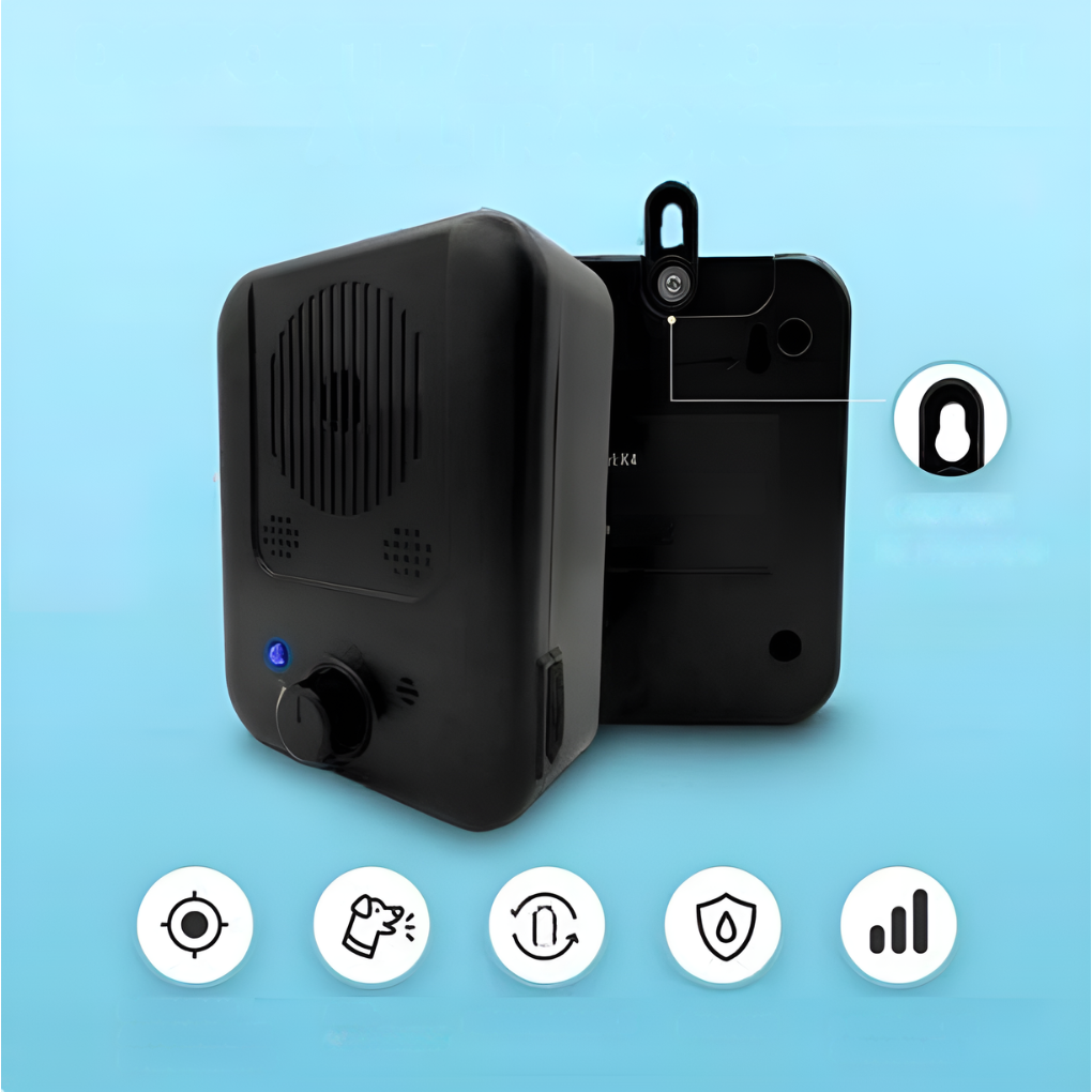 Silent ultrasonic pet training device designed for humane dog barking correction and behavior management.