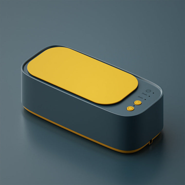 Portable ultrasonic cleaner deeply cleans delicate jewelry, spectacles, & watch bands. Eco-friendly shine.