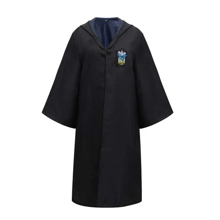 Adult Harry Potter wizard cosplay costume set with robe, accessories. Perfect for theme parties & Halloween.