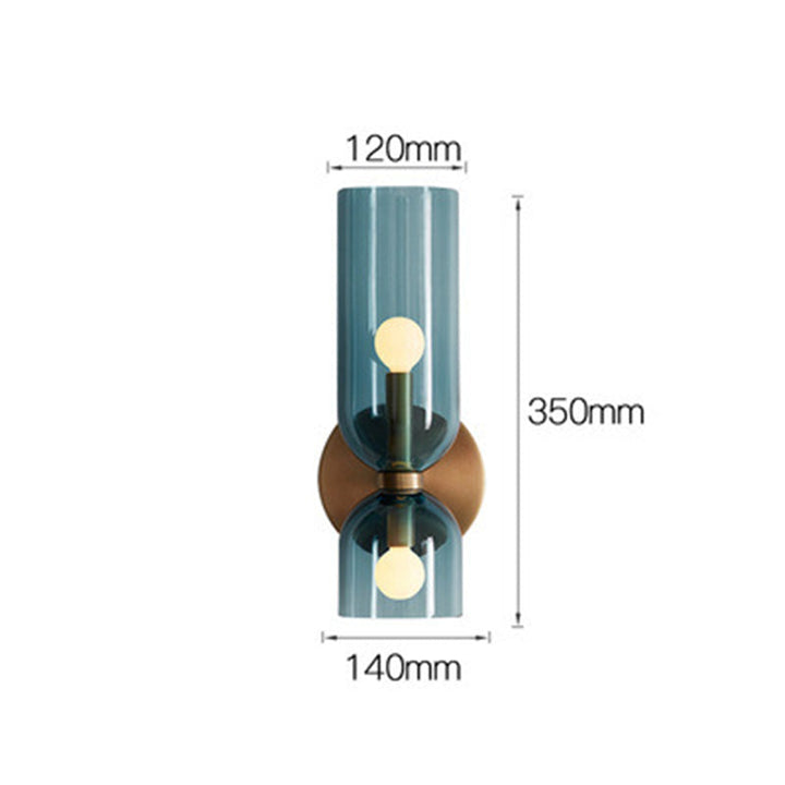 Modern glass twin wall light, versatile for various rooms, adds contemporary style to your home decor.