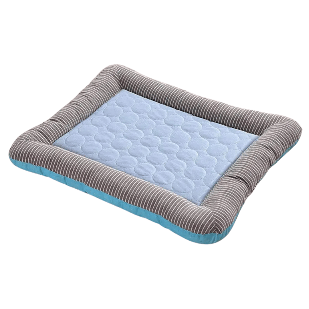 Keep pets cool & comfy with this machine washable summer dog cushion. Non-slip base for safety.