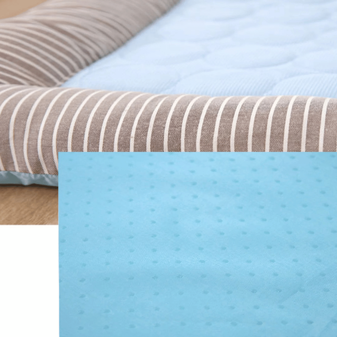 Refreshing ice silk cooling pet mat. A comfy summer cushion for dogs, easy to clean.