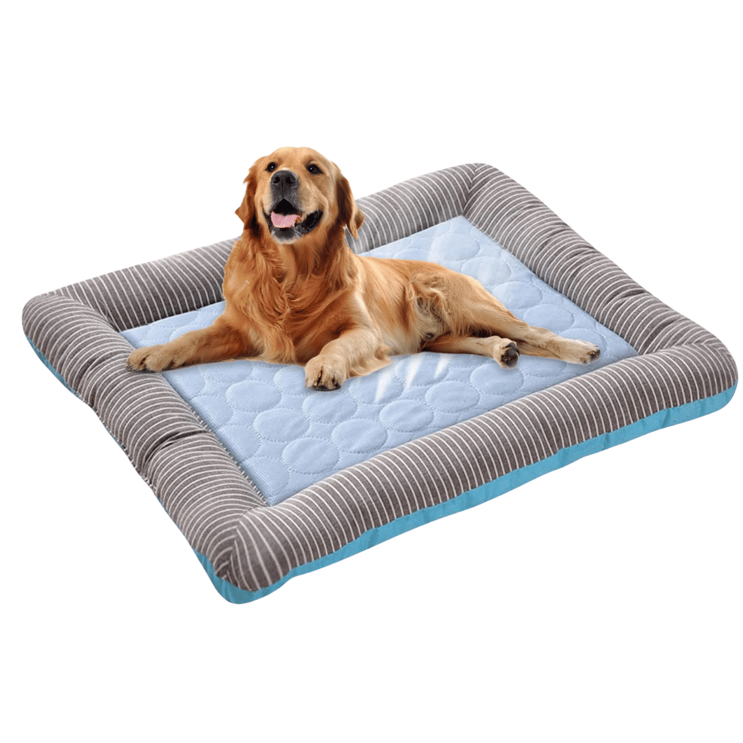 Durable & machine washable cooling dog cushion for all dog sizes. Ultimate summer pet comfort.