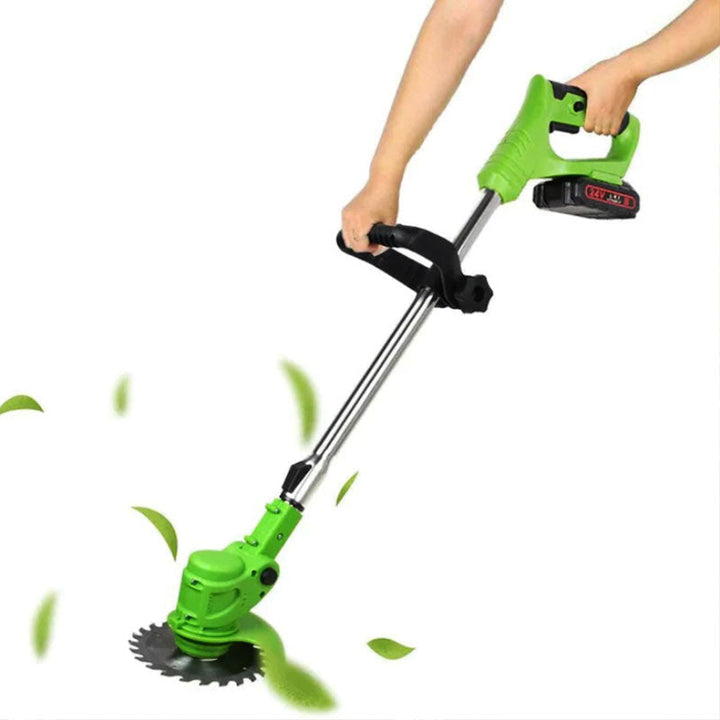 Cordless electric grass trimmer for precise trimming, a versatile garden & DIY yard tool.