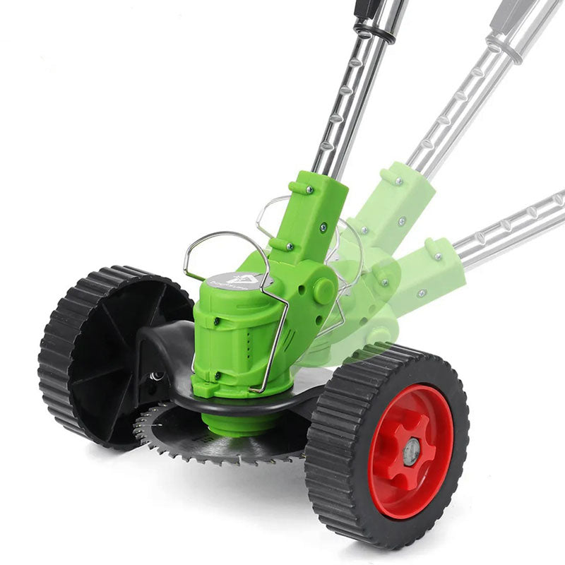 Eco-friendly electric grass trimmer, cordless design for quiet & easy yard maintenance.