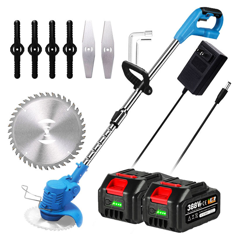 Efficient cordless grass trimmer, an essential electric yard tool for modern lawn maintenance.